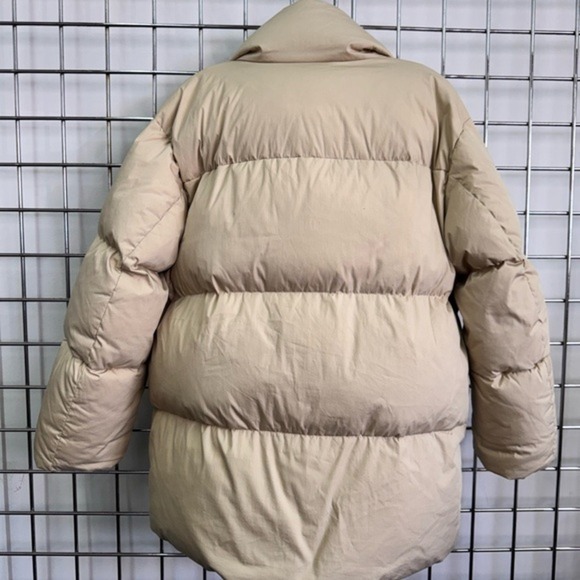 Acne Studios Belted Quilted Cotton-Blend Down Puffer Jacket in Beige Size 30 - Picture 8 of 10